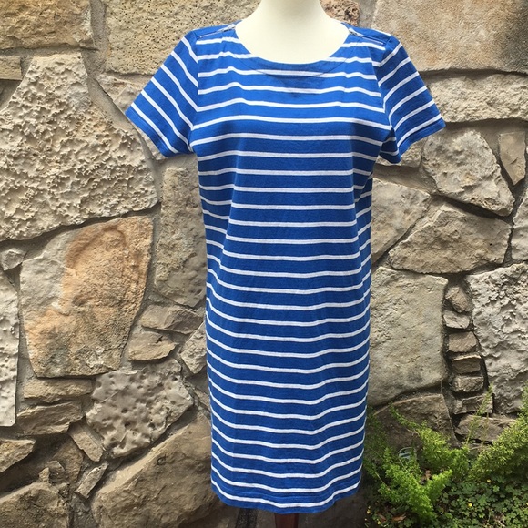 J. Crew Dresses & Skirts - J.Crew Striped T-shirt dress with zippers